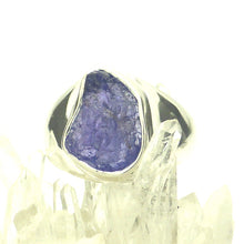 Load image into Gallery viewer, Tanzanite Ring | Rough Nugget | Beautiful blue violet | 925 Sterling Silver | Bezel set in a signet style with substantial silver | US Size 7 | AUS Size N1/2 | reach your Highest Spiritual potential | Genuine Gems from Crystal Heart Melbourne since 1986