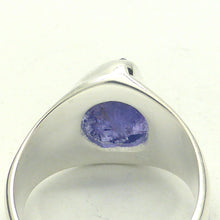 Load image into Gallery viewer, Tanzanite Ring | Rough Nugget | Beautiful blue violet | 925 Sterling Silver | Bezel set in a signet style with substantial silver | US Size 7 | AUS Size N1/2 | reach your Highest Spiritual potential | Genuine Gems from Crystal Heart Melbourne since 1986