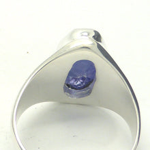 Load image into Gallery viewer, Tanzanite Ring | Rough Nugget | Beautiful blue violet | 925 Sterling Silver | Bezel set in a signet style with substantial silver | US Size 8 | AUS Size P1/2 | reach your Highest Spiritual potential | Genuine Gems from Crystal Heart Melbourne since 1986