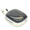 Pietersite Pendant | Square Cabochon | 925 Sterling Silver  | Blue and Gold Swirls | strength flexibility creativity determination | Genuine Gems from Crystal Heart Melbourne Australia since 1986