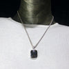 Pietersite Pendant | Square Cabochon | 925 Sterling Silver  | Blue and Gold Swirls | strength flexibility creativity determination | Genuine Gems from Crystal Heart Melbourne Australia since 1986