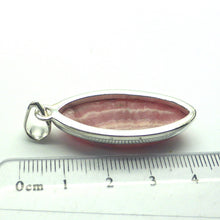 Load image into Gallery viewer, Rhodochrosite Pendant | Translucent Salmon pink with good translucence | 925 Sterling Silver Setting with open back | Deep compassion, wish fulfillment | Genuine Gems from Crystal Heart Melbourne Australia since 1986