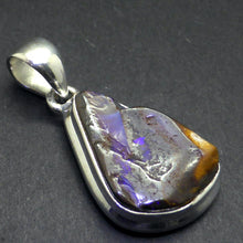 Load image into Gallery viewer, Boulder Opal Pendant | 925 Silver | Australian Stone | Blue and Purple Flash | Heart Centred Spirit | Genuine Gems from Crystal Heart Melbourne since 1986