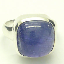 Load image into Gallery viewer, Tanzanite Ring Rounded Square Cabachon | 925 sterling Silver  | US size 8 | AUS Size P1/2 | 925 sterling Silver | Genuine stone from Mt Kilimanjaro, Tanzania | Reach your spiritual peak | Genuine Gems from Crystal Heart Melbourne Australia since 1986