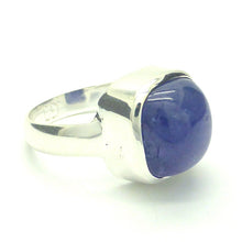 Load image into Gallery viewer, Tanzanite Ring Rounded Square Cabachon | 925 sterling Silver  | US size 8 | AUS Size P1/2 | 925 sterling Silver | Genuine stone from Mt Kilimanjaro, Tanzania | Reach your spiritual peak | Genuine Gems from Crystal Heart Melbourne Australia since 1986