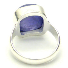 Load image into Gallery viewer, Tanzanite Ring Rounded Square Cabachon | 925 sterling Silver  | US size 8 | AUS Size P1/2 | 925 sterling Silver | Genuine stone from Mt Kilimanjaro, Tanzania | Reach your spiritual peak | Genuine Gems from Crystal Heart Melbourne Australia since 1986