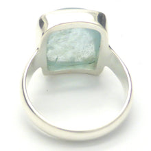 Load image into Gallery viewer, Aquamarine Ring | Large Cabochon Oblong | 925 Sterling Silver | US Size 9 | AUS Size R1/2 | Genuine Gems from Crystal Heart Melbourne Australia since 1986