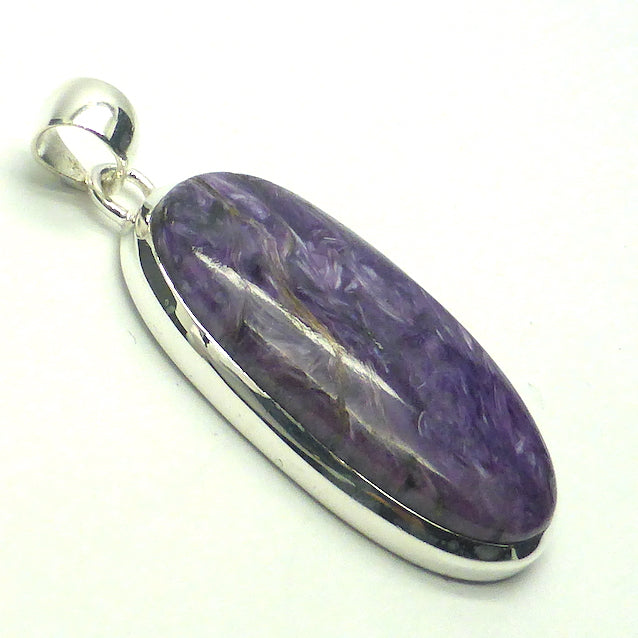 Charoite Pendant | Bright Purple Cabochon | 925 Sterling silver | Awaken Spiritual Powers | Courage on the Path | Genuine Gemstones from Crystal Heart Melbourne Australia since 1986