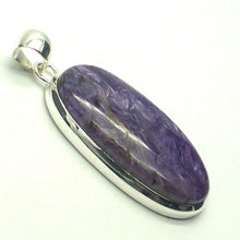 Load image into Gallery viewer, Charoite Pendant | Bright Purple Cabochon | 925 Sterling silver | Awaken Spiritual Powers | Courage on the Path | Genuine Gemstones from Crystal Heart Melbourne Australia since 1986