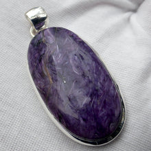 Load image into Gallery viewer, Charoite Pendant | Bright Purple Cabochon | 925 Sterling silver | Awaken Spiritual Powers | Courage on the Path | Genuine Gemstones from Crystal Heart Melbourne Australia since 1986