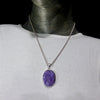 Charoite Pendant | Bright Purple Cabochon | 925 Sterling silver | Awaken Spiritual Powers | Courage on the Path | Genuine Gemstones from Crystal Heart Melbourne Australia since 1986