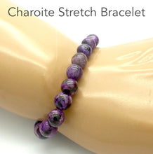 Load image into Gallery viewer, Charoite Stretch Bead Bracelet