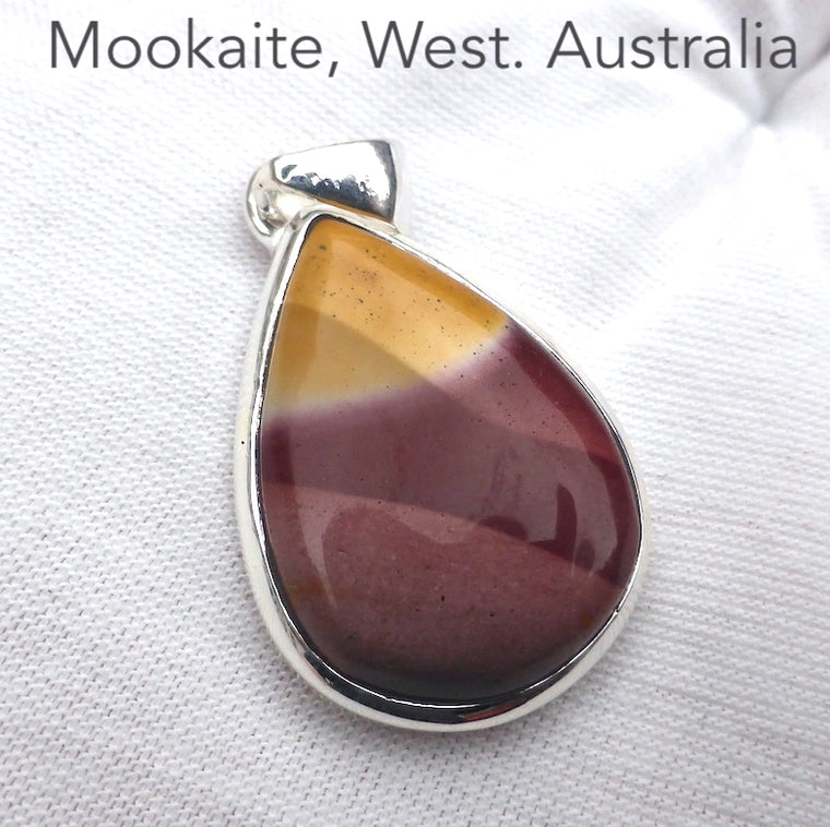Mookaite Pendant, Teardrop Cabochon, 925 Silver, k1
