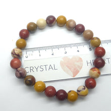 Load image into Gallery viewer, Mookaite Beaded Stretch Bracelet | 8mm beads | Strong Elastic | Fair Trade | Australian Stone | Dream Time | Ancestral spirits | Connection to the Land | Genuine Gems from Crystal Heart Melbourne Australia since 1986