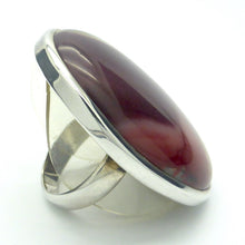 Load image into Gallery viewer, Australian Mookaite Ring  | 925 Sterling Silver | Oval Cabochon | Rich Ochre and Wine or Maroon | Quality Bezel Setting | US Ring Size 7.75 | AUS Size P | Dreamtime | Ancestral Spirits | Genuine Gems from Crystal Heart Melbourne Australia since 1986