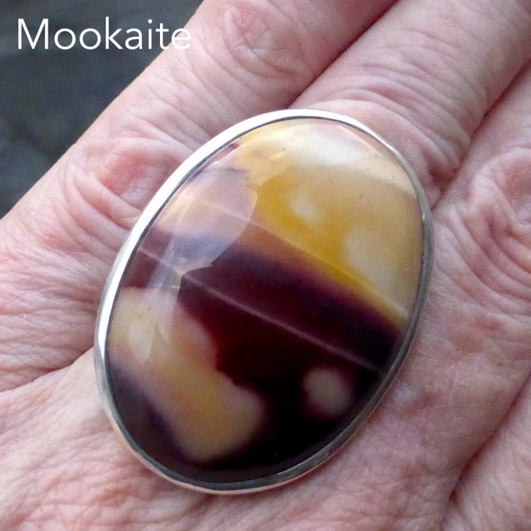 Mookaite Ring, Oval Cabochon, 925 Silver, g5