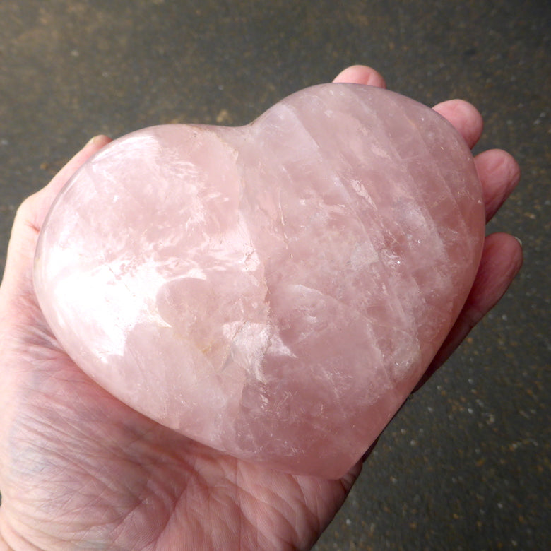 Large Rose quartz | Nice pink shade | Hand Carved Genuine | Madagascar | Love Rock | Genuine Gems from Crystal Heart Melbourne Australia since 1986