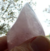 Rose Quartz Gemstone Flame Sculpture | Madagascar | Flame of Eternal Love | Meditation & Healing | Genuine Gems from Crystal Heart Melbourne Australia since 1986