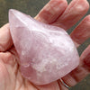 Rose Quartz Gemstone Flame Sculpture | Madagascar | Flame of Eternal Love | Meditation & Healing | Genuine Gems from Crystal Heart Melbourne Australia since 1986