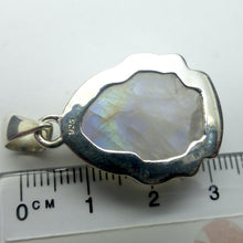 Load image into Gallery viewer, Natural Rainbow Moonstone Pendant | Buddha Head Carving Sculpture | 925 Sterling Silver | Strong Blue Purple Flash | Golden Pathway | Emotional Liberation | Meditation | Serene Contentment and Joy | Genuine Gems from Crystal Heart Melbourne Australia 1986