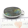 Labradorite Pendant | Raw Unpolished Oval | Bezel Set | Vibrant Blue, Turquoise, Green and Gold Flashes |  Genuine Gems from Crystal Heart Melbourne Australia since 1986