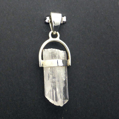 Danburite Natural Crystal Pendant | Uncut Raw Stone  | 925 Sterling Silver | Open Top allows energy to flow freely from Heaven to Earth | Soft intellectual light | Gentle Transformation | Genuine gemstones from Crystal Heart Melbourne Australia since 1986