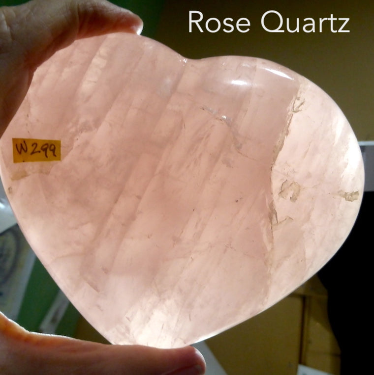 Rose Quartz Heart Carving, Very Large, Madagascar, 985 gms