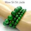 Stretch Bracelet with Maw Sit Sit Beads | Bright Green Chrome Jadeite from Myanmar | 6,8,12 mm | Vitality | Optimism | Confidence | Health | Prosperity | Crystal Heart Melbourne Australia since 1986