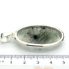 Green Actinolite in Clear Quartz Pendant | Large Oval Cabochon | Bezel Set | Open Back | 925 Sterling Silver | Protective | Self Esteem | Direction | Genuine Gems from Crystal Heart Melbourne Australia since 1986