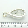 Green Actinolite in Very Clear Quartz Pendant | Teardrop Cabochon | Bezel Set | Open Back | 925 Sterling Silver | Protective | Self Esteem | Direction | Genuine Gems from Crystal Heart Melbourne Australia since 1986