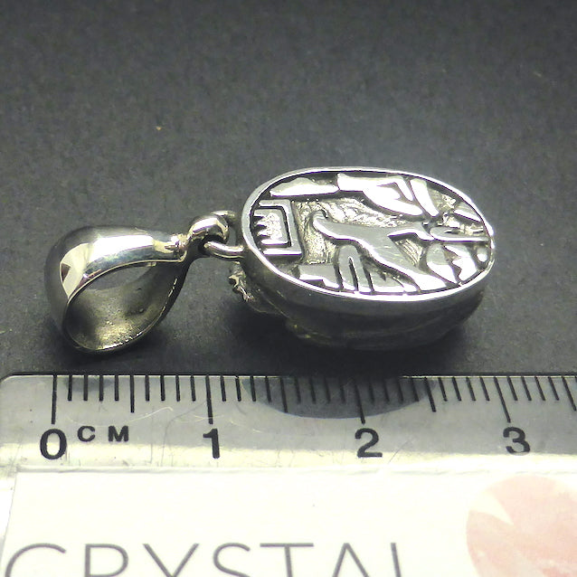 Ancient Egyptian Scarab Pendant | 925 Sterling Silver | Beautifully made representation of the Ancient Egyptian Scarab Beetle | Very Authentic looking | Sacred to the Sun God Ra | Crystal Heart Melbourne Australia since 1986 