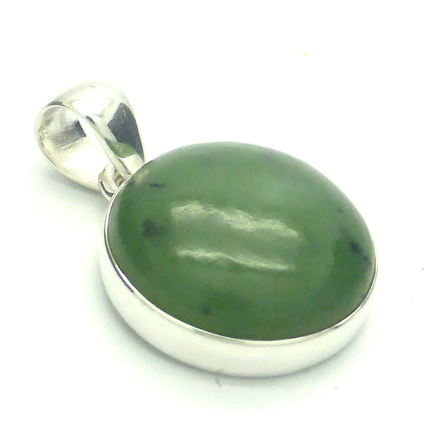 Natural Citrine Point Pendant with Canadian Nephrite Jade | 925 Sterling Silver | Mellow Plexus Power with Refined Heart Energy | Genuine Gems from Crystal Heart Melbourne Australia  since 1986