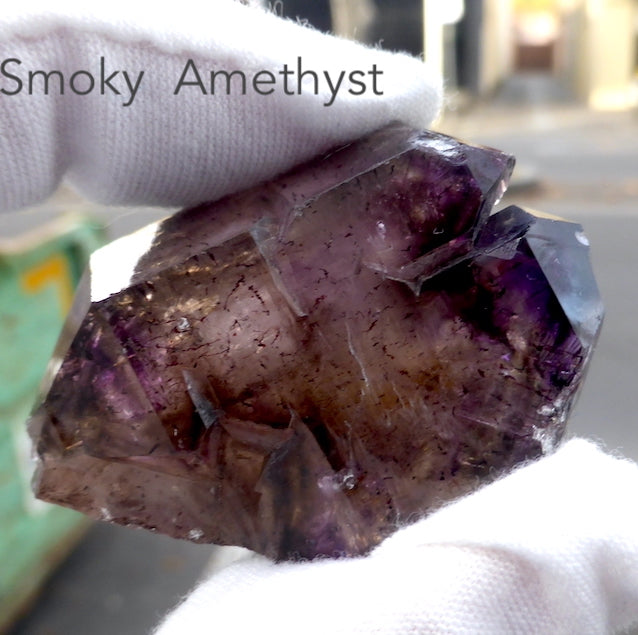 Smoky Amethyst  | Triple Terminated | Zimbabwe | Grounding and Spiritual | Shaman Stone | Bridge the worlds | Empowering | Genuine Gemstones from Crystal Heart Melbourne Australia since 1986