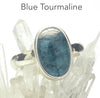 Blue Green Indicolite Tourmaline Ring | Colour of Paraiba but not gem quality | Oval Cabochon | 925 Sterling Silver | Bezel Set | US Size 7 | AUS Size N1/2 | Mental Clarity | Silent Focus | Problem solving through insight | Self Empowerment | Genuine Gems from Crystal Heart Australia since 1986