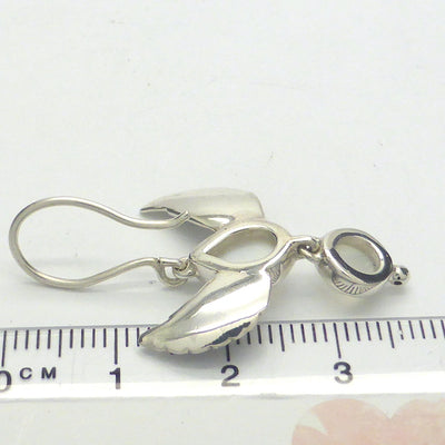 Classic Moonstone Earrings  | 925 Sterling Silver | 2 cabs dangling between feathered silver angel wings | Genuine Gems from Crystal Heart Melbourne Australia since 1986