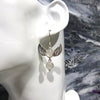 Classic Moonstone Earrings  | 925 Sterling Silver | 2 cabs dangling between feathered silver angel wings | Genuine Gems from Crystal Heart Melbourne Australia since 1986