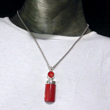 Load image into Gallery viewer, Raw Red Coral Pendant | 925 Sterling Silver | Natural Bamboo Coral | Colour enhanced | Wisdom and Protection &amp; Harmony | Crystal Heart Melbourne Australia since 1986