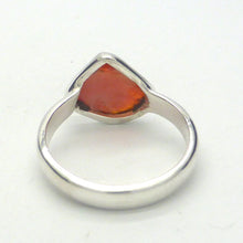 Load image into Gallery viewer, Mexican Fire Opal Ring | Raw Nugget | Vibrant orange red with transparency | 925 Sterling Silver |  Bezel Set | US Ring Size 8 | AUS EU Size P1/2 | Leo Libra Aries Leo Sagittarius | Luck Creativity Abundance Passion | Grounding, good for creative business | Genuine Gems from Crystal Heart Melbourne Australia since 1986