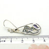 Amethyst Gemstone Earrings | Faceted Marquis shape | 925 Sterling Silver | Leaf and Floral Motif | Genuine Gems from Crystal Heart Melbourne Australia since 1986