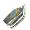 Pietersite Pendant | 6 sided rectangular Cabochon | 925 Sterling Silver  | Blue and Gold Swirls | strength flexibility creativity determination | Genuine Gems from Crystal Heart Melbourne Australia since 1986