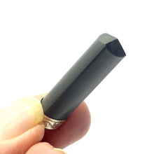 Load image into Gallery viewer, Simple Black Tourmaline set in white metal | Empowers and unblocks the physical | protection from negative energies | Genuine Gems from Crystal Heart Melbourne Australia since 1986 