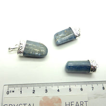 Load image into Gallery viewer, Blue Kyanite Pendant | Single Point | Silver Plated white metal | EMF Protection | Visualisation Journeys |  Genuine Gems from Crystal Heart Melbourne Australia since 1986 