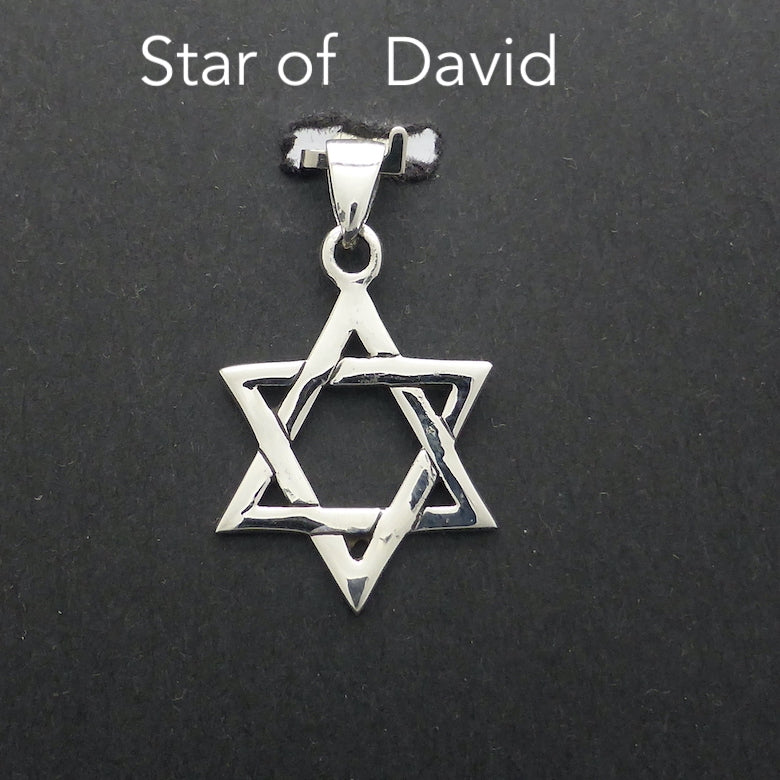 Star David Pendant | Seal of Solomon | Alchemical symbol |Union of Fire and Water, male and female | 925 Sterling Silver | Crystal Heart Melbourne Australia since 1986