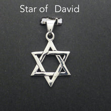 Load image into Gallery viewer, Star David Pendant | Seal of Solomon | Alchemical symbol |Union of Fire and Water, male and female | 925 Sterling Silver | Crystal Heart Melbourne Australia since 1986