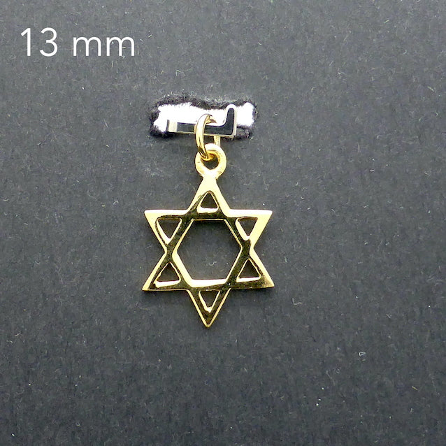Star of David Pendant | Seal of Solomon | Alchemical symbol | Union of Fire and Water, male and female | Gold Plated 925 Sterling Silver | Vermeil | Crystal Heart Melbourne Australia since 1986