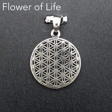 Load image into Gallery viewer, Flower of Life Pendant | 925 Sterling Silver | Meditation Mandala | 6000 years old | symbol of creation | the cycle of life | Harmonious interconnection | Crystal Heart Melbourne Australia since 1986