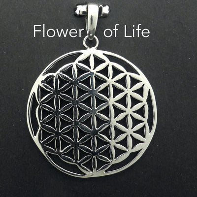 Flower of Life Pendant | 925 Sterling Silver | Meditation Mandala | 6000 years old | symbol of creation | the cycle of life | Harmonious interconnection | Crystal Heart Melbourne Australia since 1986