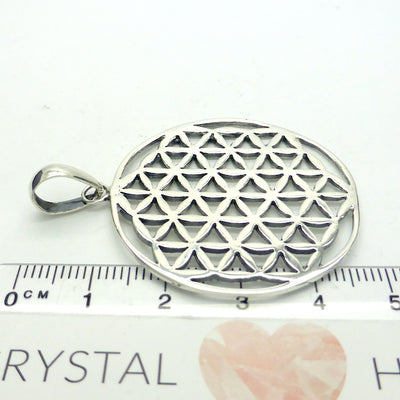 Flower of Life Pendant | 925 Sterling Silver | Meditation Mandala | 6000 years old | symbol of creation | the cycle of life | Harmonious interconnection | Crystal Heart Melbourne Australia since 1986
