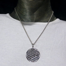 Load image into Gallery viewer, Flower of Life Pendant | 925 Sterling Silver | Meditation Mandala | 6000 years old | symbol of creation | the cycle of life | Harmonious interconnection | Crystal Heart Melbourne Australia since 1986