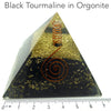 Orgonite Pyramid with Black Tourmaline | Clear Crystal Spiral conduit | Copper Spiral Gateway | Generate Orgone Energy | Empower & Unblock | Clear Negativity | Protection | Genuine Gems from Crystal Heart Melbourne Australia since 1986